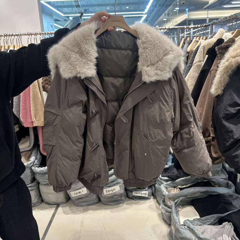 HONG.U東大門㊣代購女士新款熱賣推薦25秋冬人氣短款羽絨服HONG.U短款羽絨服