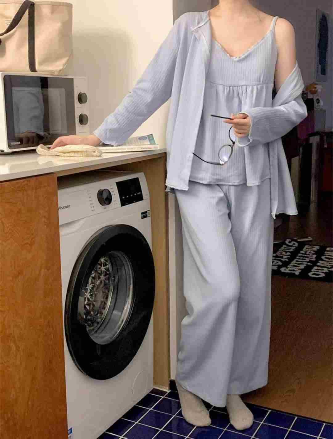 ETEMOY韓國直郵㊣女裝新款休閑時尚熱賣真品職業睡衣三件套LEHEIM睡衣