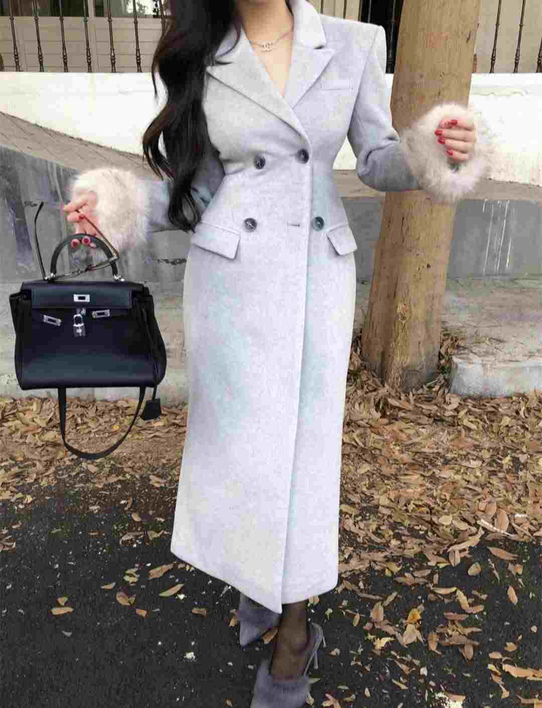 ETEMOY東大門㊣實拍女士新款時尚熱賣推薦真品職業中長款大衣LEHEIM中長款大衣