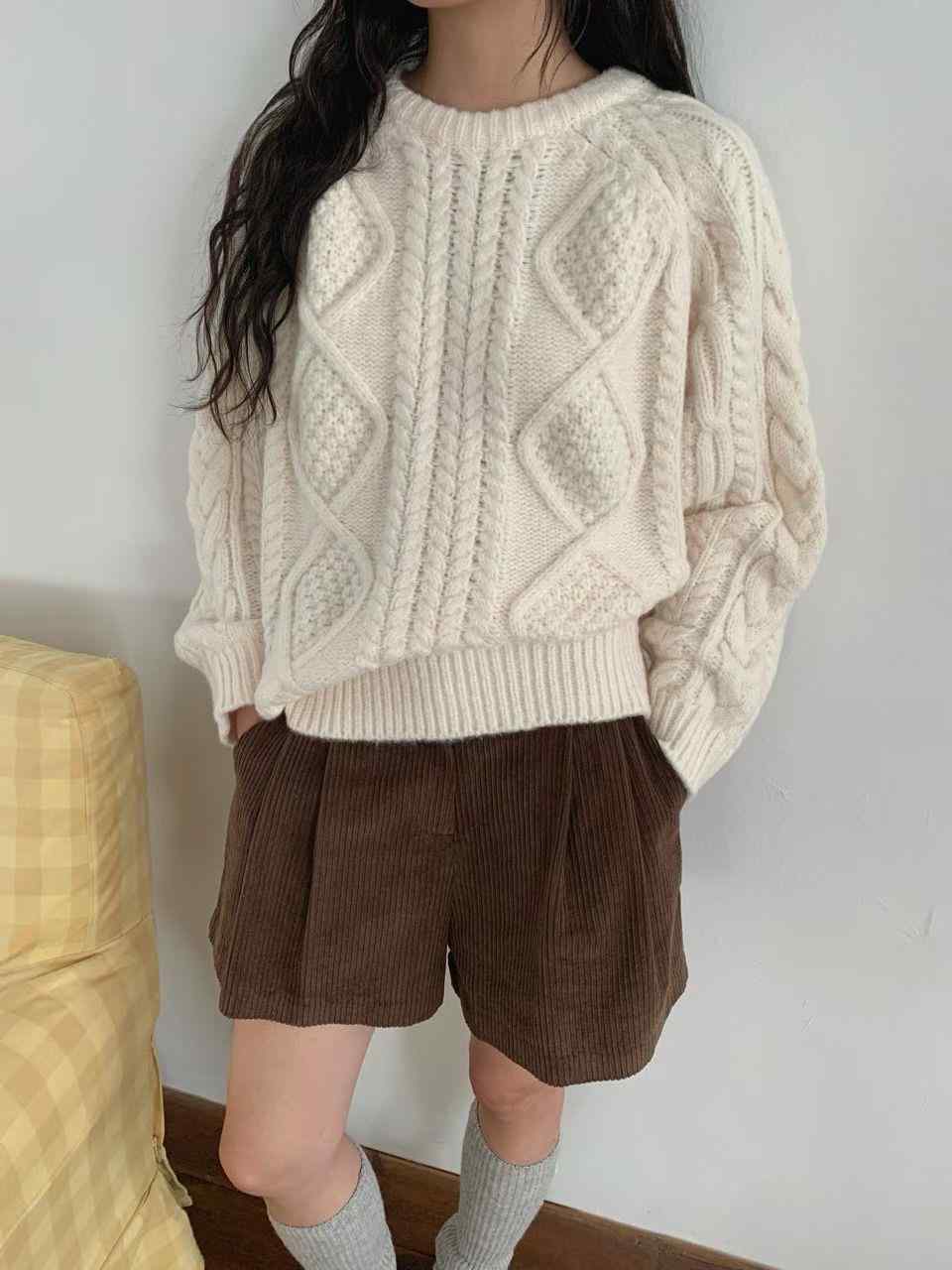 RAMIJ-라미제이-T韓國直郵㊣女裝新款休閑25秋冬人氣針織衫RAMIJ-라미제이-T針織衫