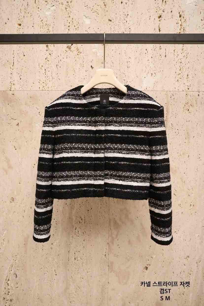 BLOSSOM韓國代購㊣女裝新品休閑時尚推薦職業25秋冬夾克條紋BLOSSOM夾克