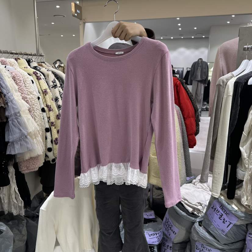 BENE東大門㊣實拍女裝新款推薦職業真品人氣休閑熱賣長袖T恤BENE長袖T恤
