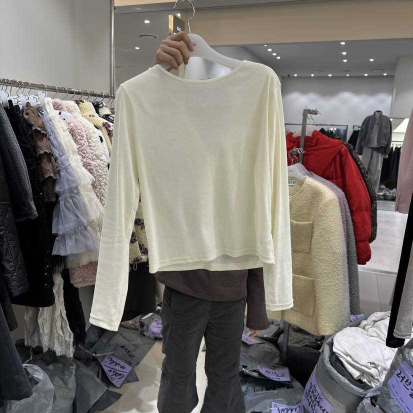 BENE韓國直郵㊣女士新品人氣休閑時尚職業熱賣推薦25秋冬長袖T恤BENE長袖T恤