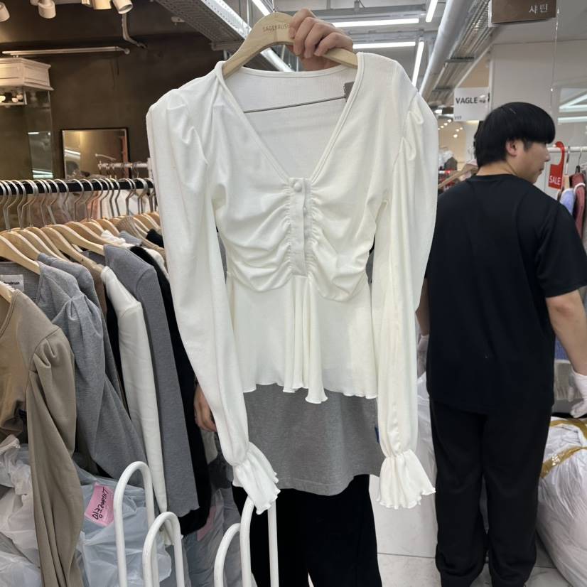 SAGE BRUSH韓國直郵㊣女士新品職業人氣真品推薦25秋冬長袖T恤SAGE BRUSH長袖T恤