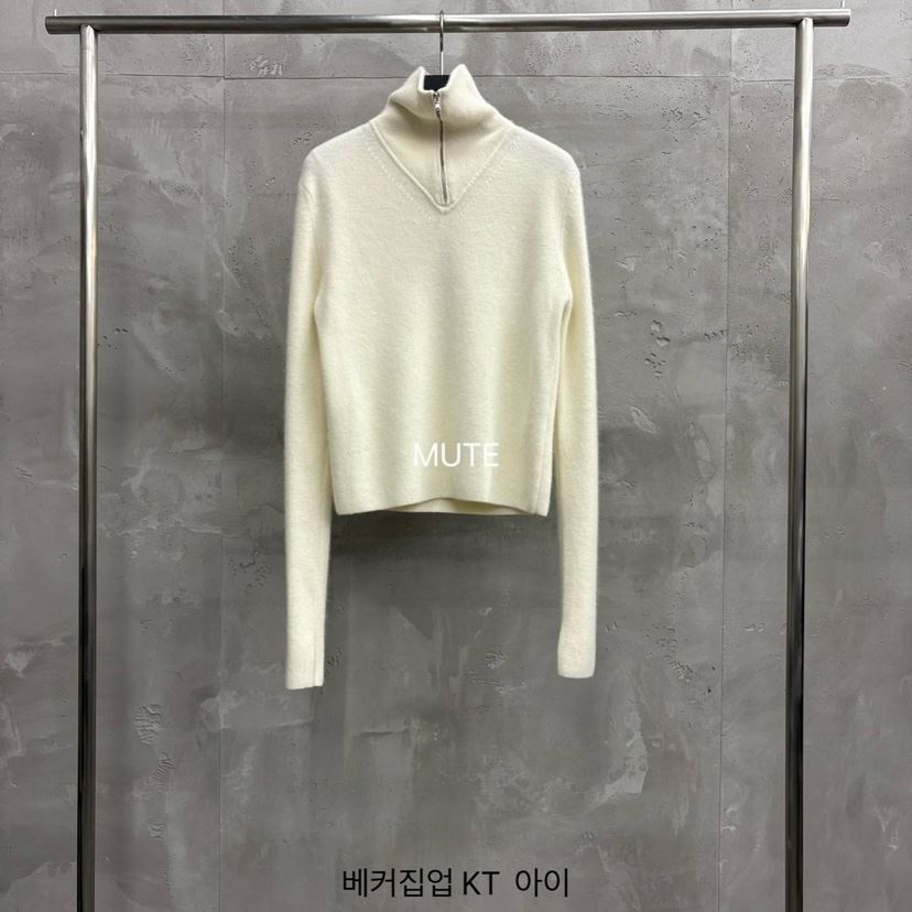 MUTE-P東大門㊣實拍女士新品25秋冬真品熱賣職業針織衫拉鏈MUTE針織衫