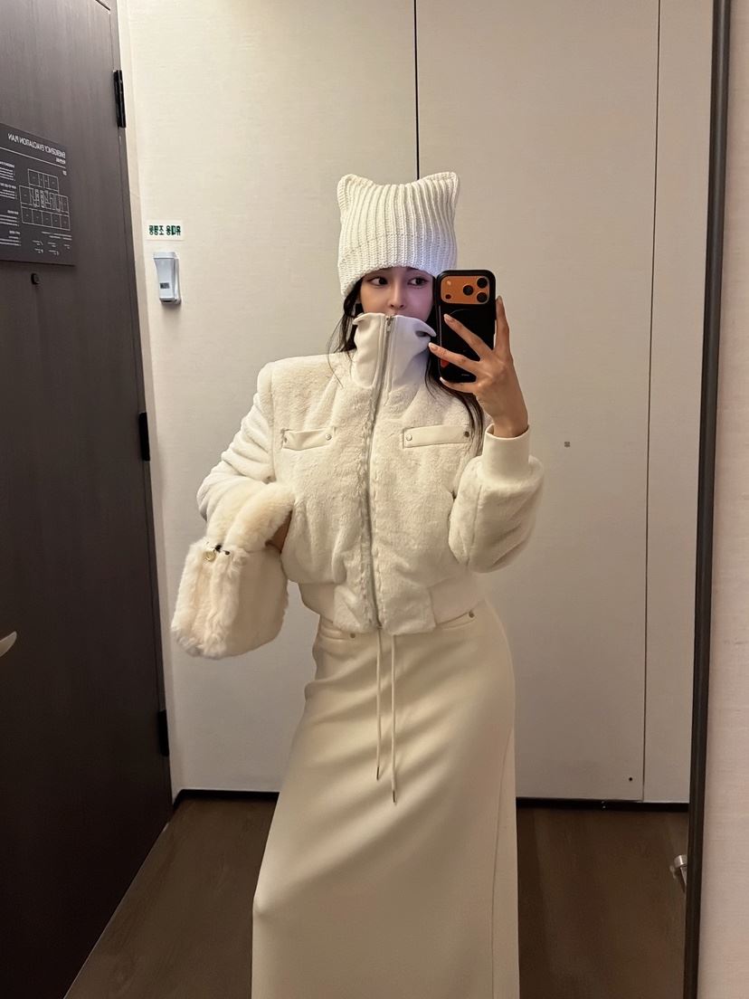 CLOTH東大門㊣實拍女士新款職業時尚真品25秋冬夾克毛絨高領CLOTH夾克