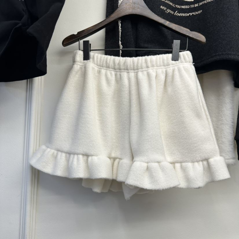 BORA BORA東大門㊣實拍女裝新款25秋冬推薦休閑時尚短褲加絨BORA BORA短褲