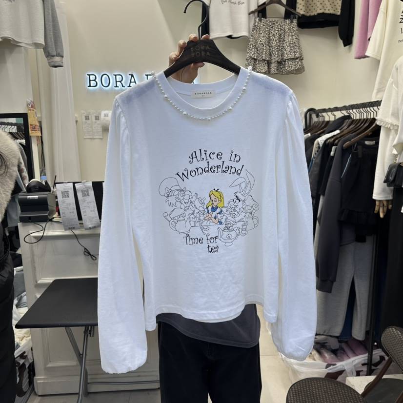 BORA BORA東大門㊣直郵女裝新款職業真品推薦休閑人氣長袖T恤BORA BORA長袖T恤