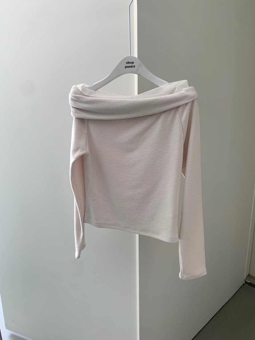 SHOP POSTER東大門㊣直郵女裝新品推薦人氣時尚長袖T恤露肩SHOP_POSTER長袖T恤