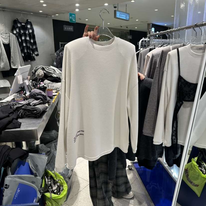 HERTZ-P韓國直郵㊣女士新款休閑人氣時尚職業熱賣推薦長袖T恤HERTZ-P長袖T恤