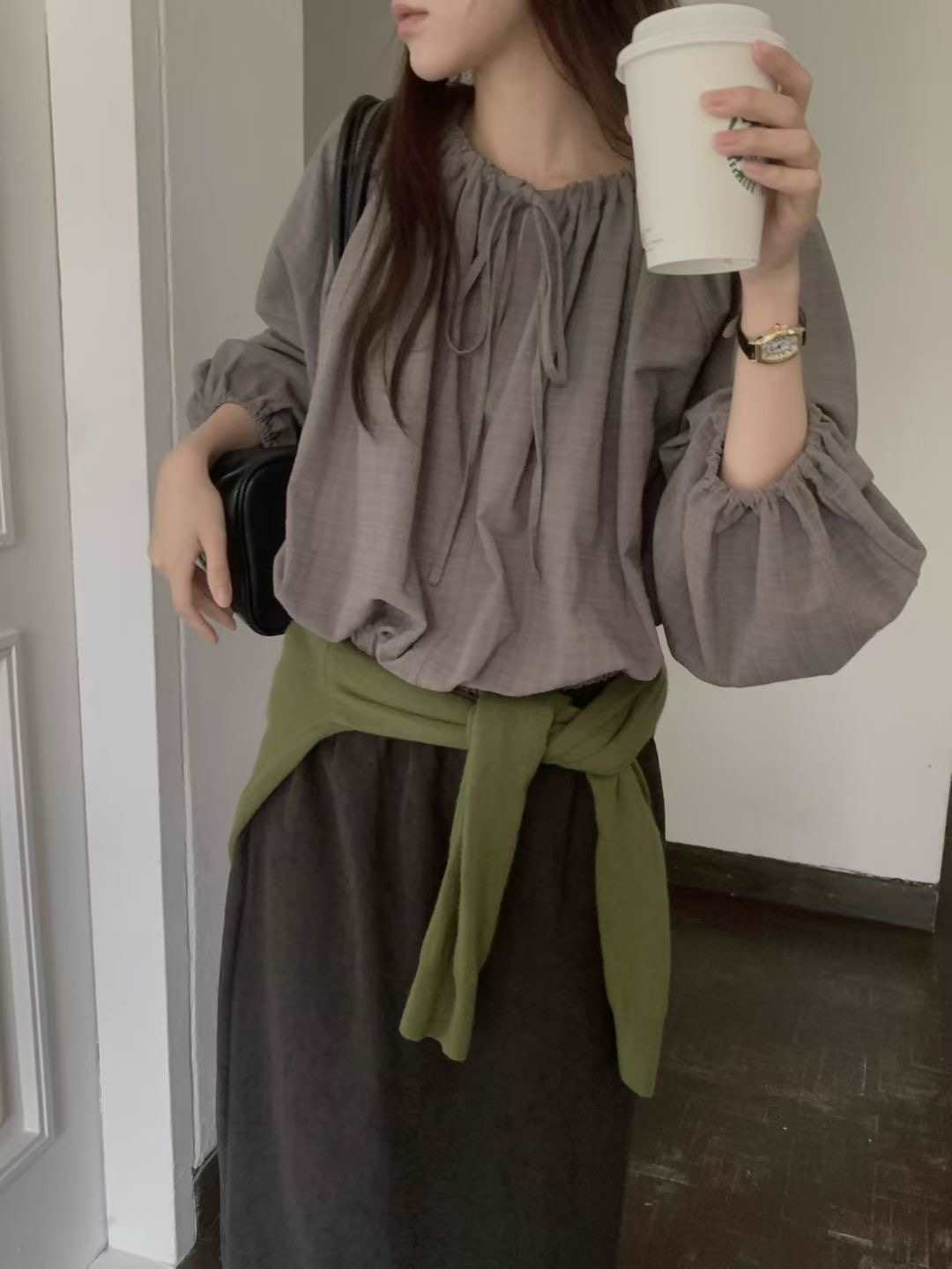 PROPER 프로퍼東大門㊣實拍女裝新品休閑熱賣職業襯衫蕾絲衫PROPER 프로퍼襯衫/蕾絲衫