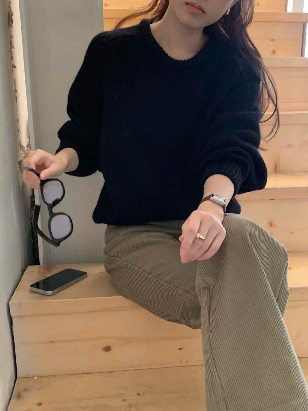 PROPER 프로퍼東大門㊣直郵女裝新款人氣時尚真品休閑針織衫PROPER 프로퍼針織衫