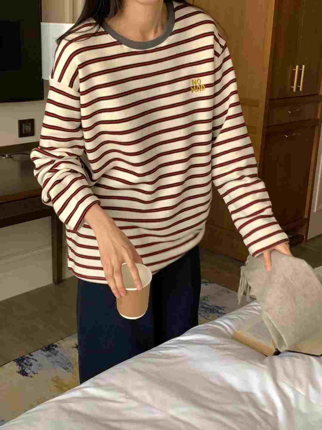 NOMAD韓國直郵㊣女裝新款職業25秋冬熱賣休閑推薦時尚長袖T恤NOMAD長袖T恤