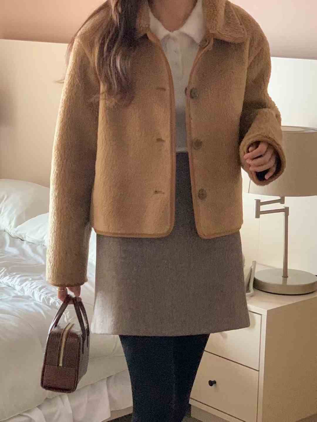 NOMAD東大門㊣實拍女裝新品職業休閑推薦時尚真品人氣短款大衣NOMAD短款大衣