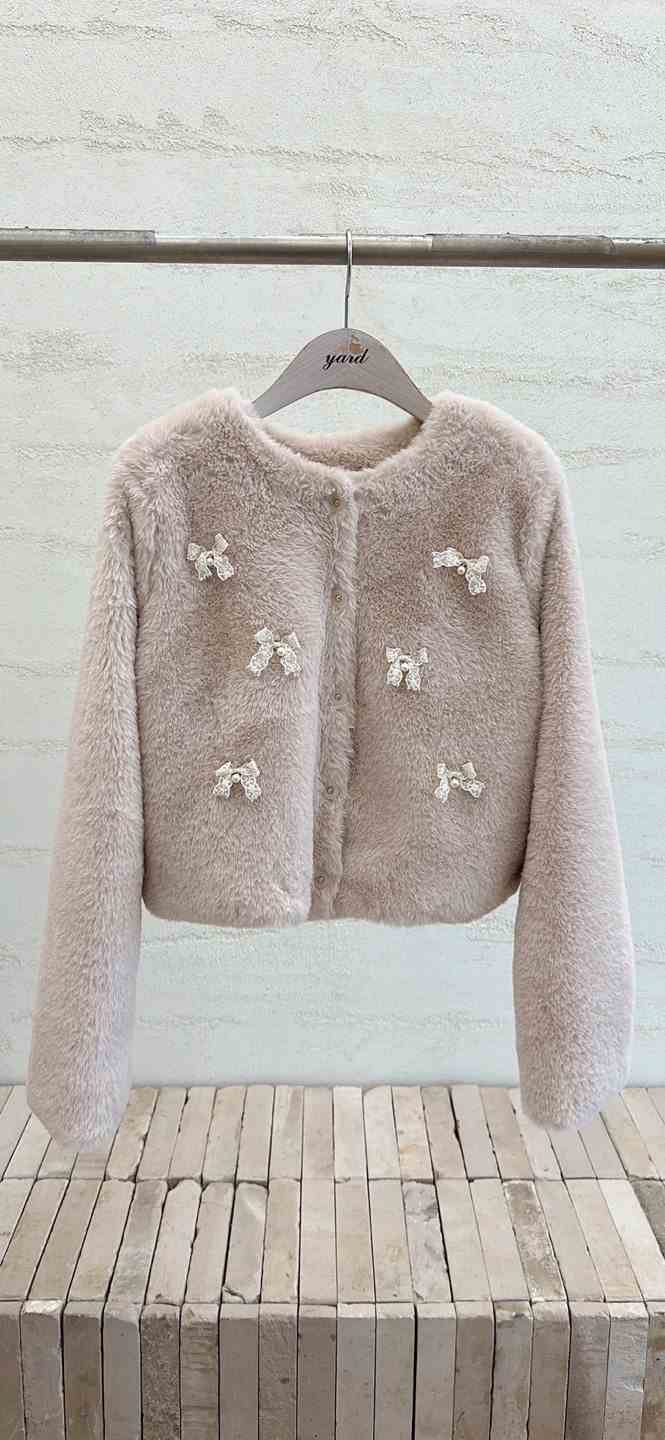 YARD韓國直郵㊣女裝新品職業人氣時尚真品熱賣夾克毛皮刺繡YARD夾克