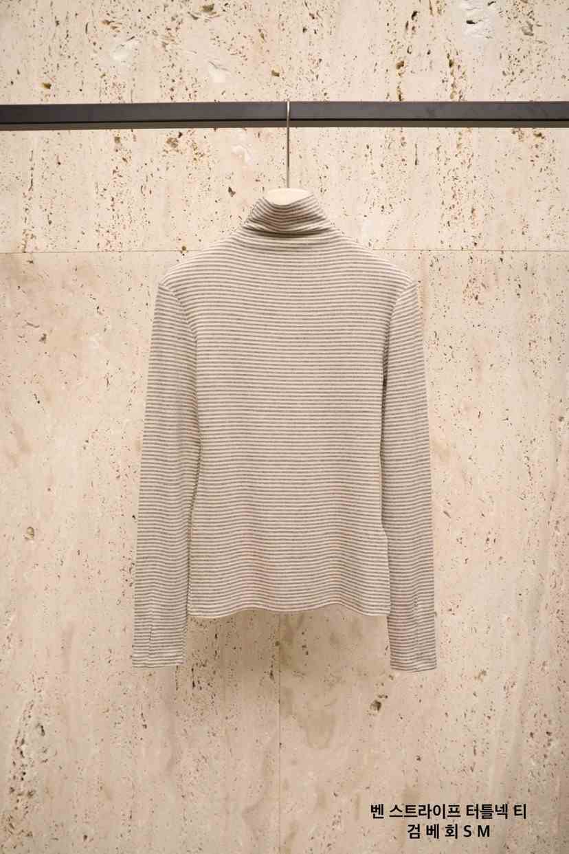 BLOSSOM韓國直郵㊣女裝新款時尚人氣真品職業推薦長袖T恤條紋BLOSSOM長袖T恤