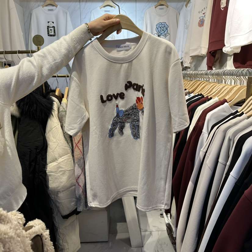COCO HOLIC韓國代購㊣女裝新品人氣推薦25秋冬時尚熱賣T恤COCO HOLICT恤