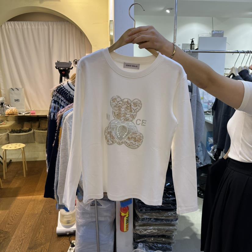 COCO HOLIC東大門㊣代購女裝新款職業真品推薦時尚長袖T恤COCO HOLIC長袖T恤