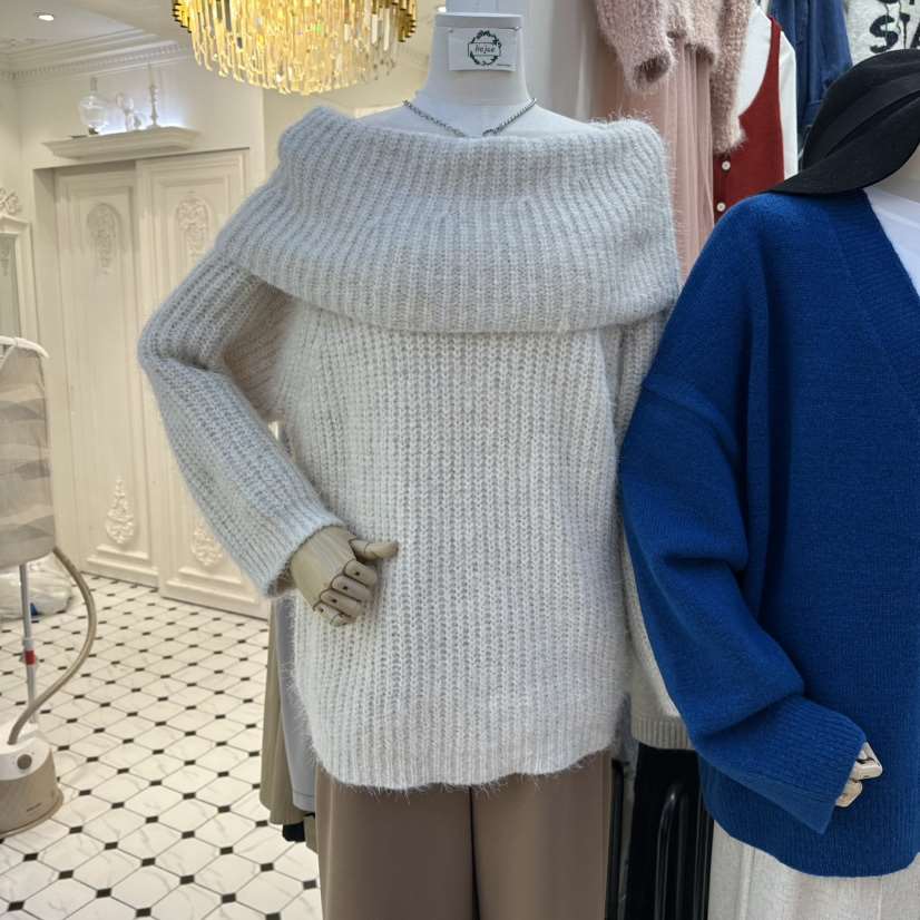 HOJAE韓國代購㊣女裝新款人氣熱賣25秋冬職業真品休閑針織衫MID-LEVEL JUMP針織衫