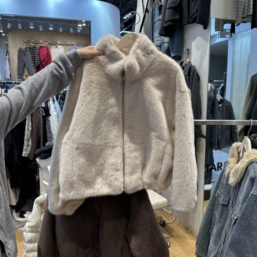 TARA東大門㊣代購女士新款休閑推薦真品25秋冬短款大衣高領TARA短款大衣