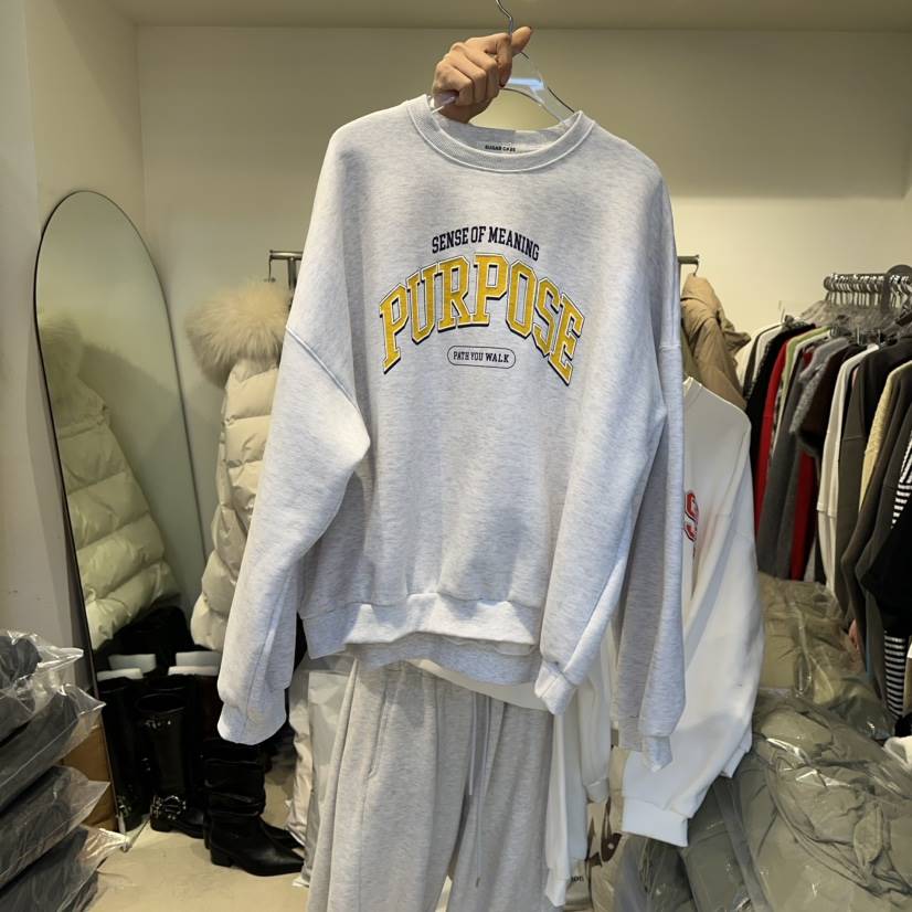 MORAN東大門㊣直郵女裝新款推薦真品25秋冬人氣職業衛衣加絨MORAN/MOSCO衛衣