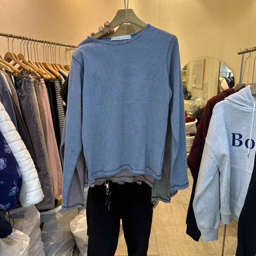 AND FLOYD東大門㊣實拍女裝新品真品25秋冬時尚推薦長袖T恤stunning and Floyd長袖T恤