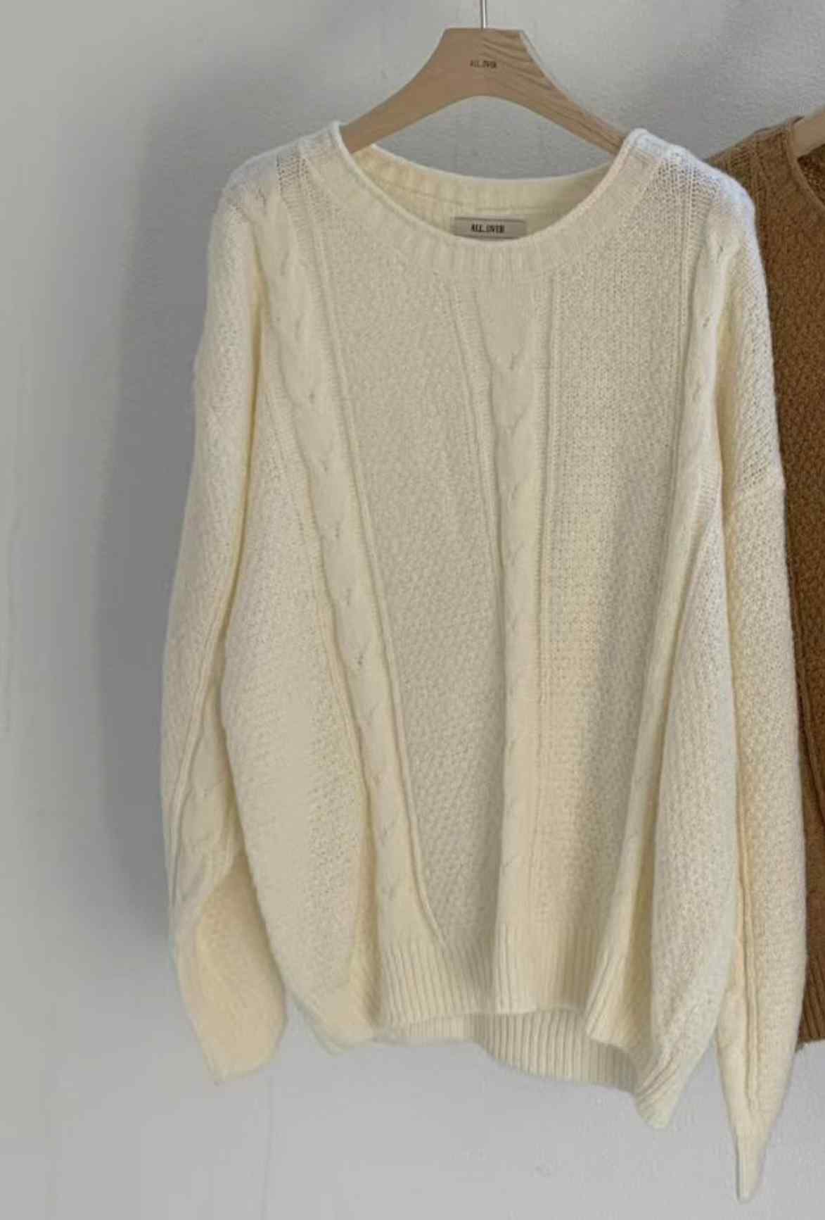 ALL OVER東大門㊣代購女士新品職業真品時尚休閑25秋冬針織衫ALL OVER針織衫