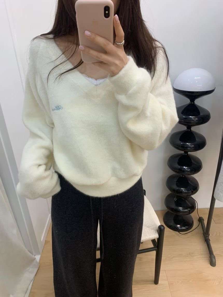 ALL OVER韓國代購㊣女士新品推薦休閑人氣職業25秋冬針織衫ALL OVER針織衫