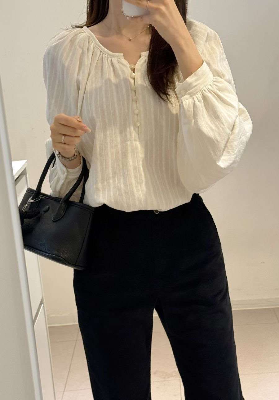 ALL OVER東大門㊣直郵女裝新品推薦25秋冬時尚真品襯衫蕾絲衫ALL OVER襯衫/蕾絲衫