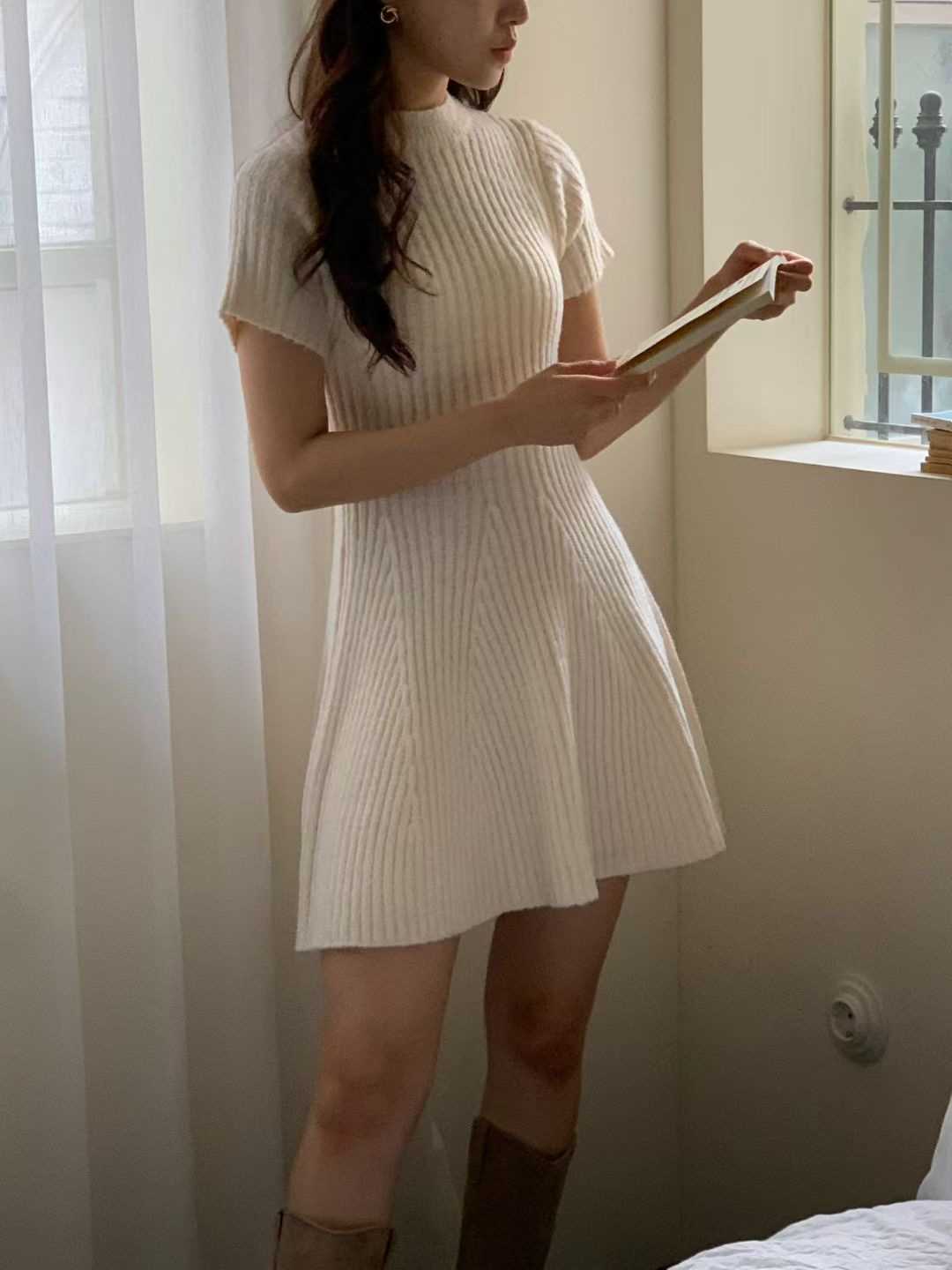 ALL OVER東大門㊣代購女裝新品職業休閑真品25秋冬推薦連衣裙ALL OVER連衣裙