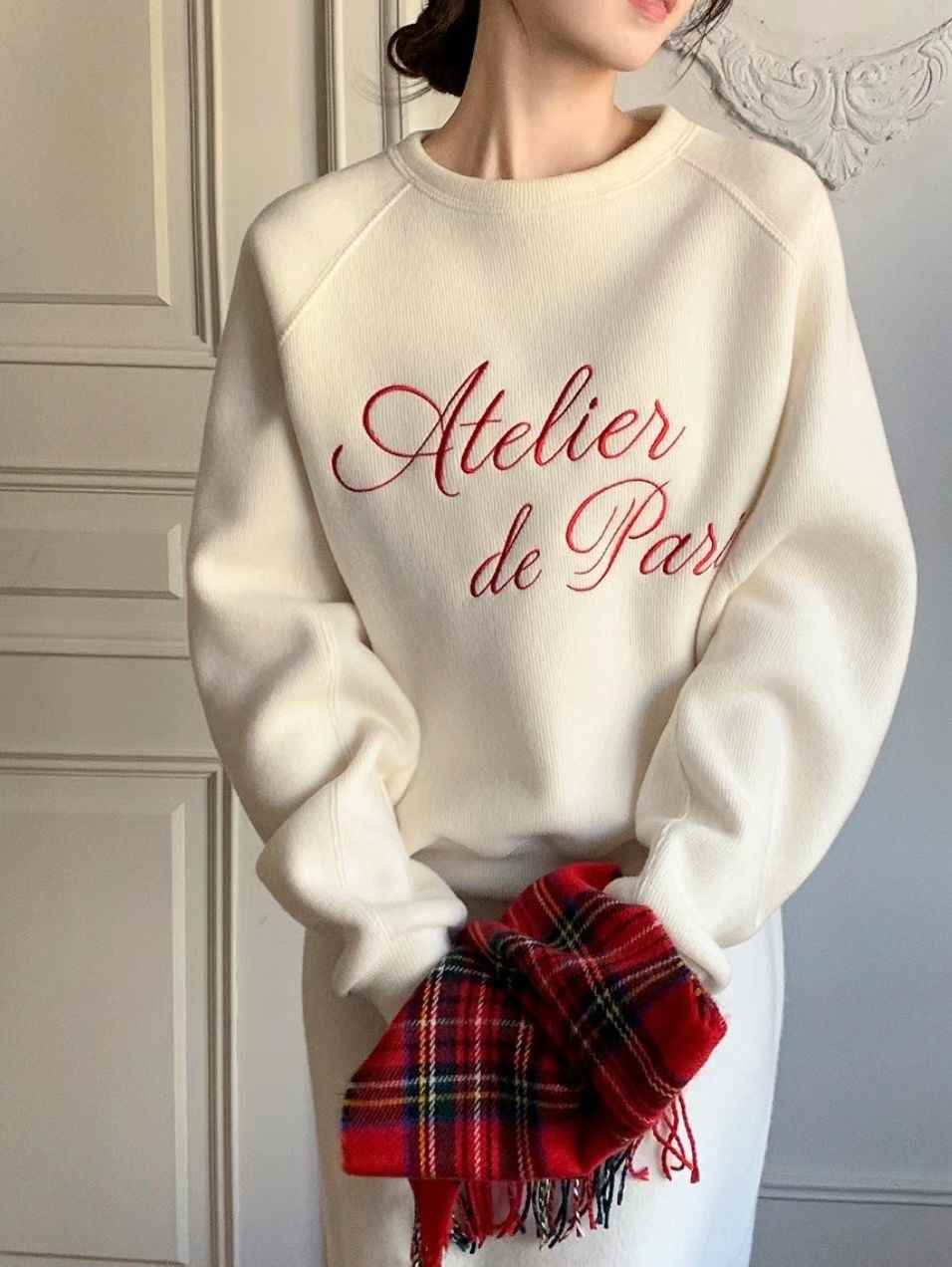 ALL OVER韓國代購㊣女裝新品25秋冬熱賣休閑人氣推薦真品衛衣ALL OVER衛衣