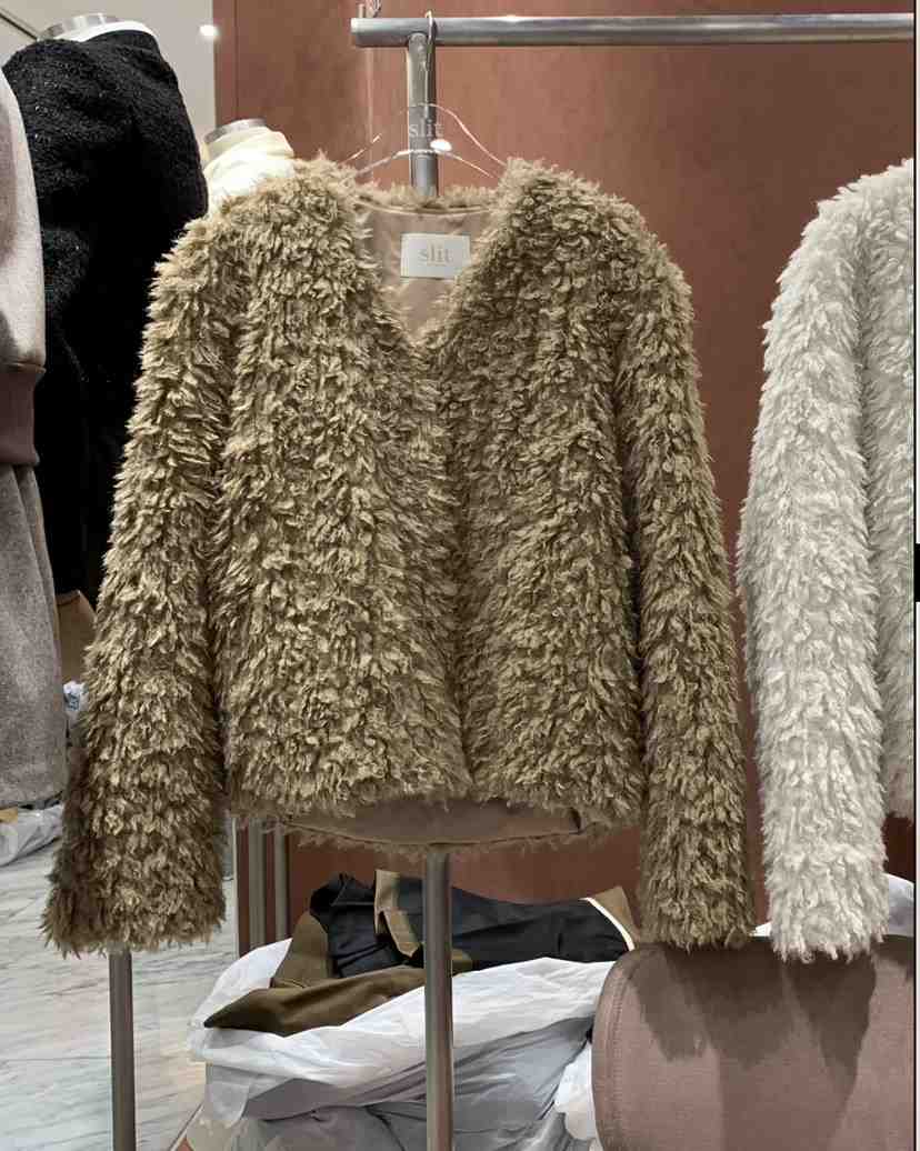 SLIT韓國直郵㊣女士新款推薦熱賣25秋冬時尚真品休閑短款大衣SLIT短款大衣