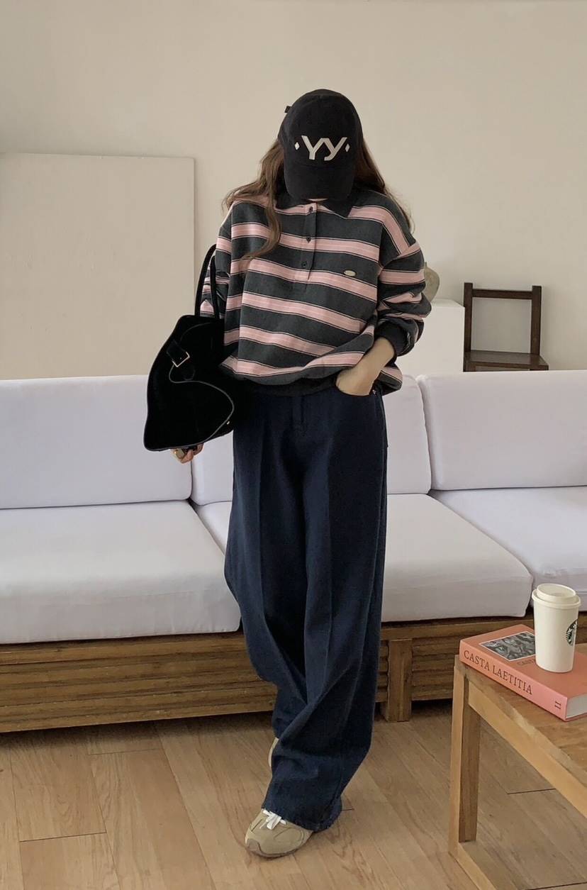 FORMSTUDIO韓國代購㊣女裝新品職業時尚真品休閑褲Sale人字紋FORMSTUDIO休閑褲