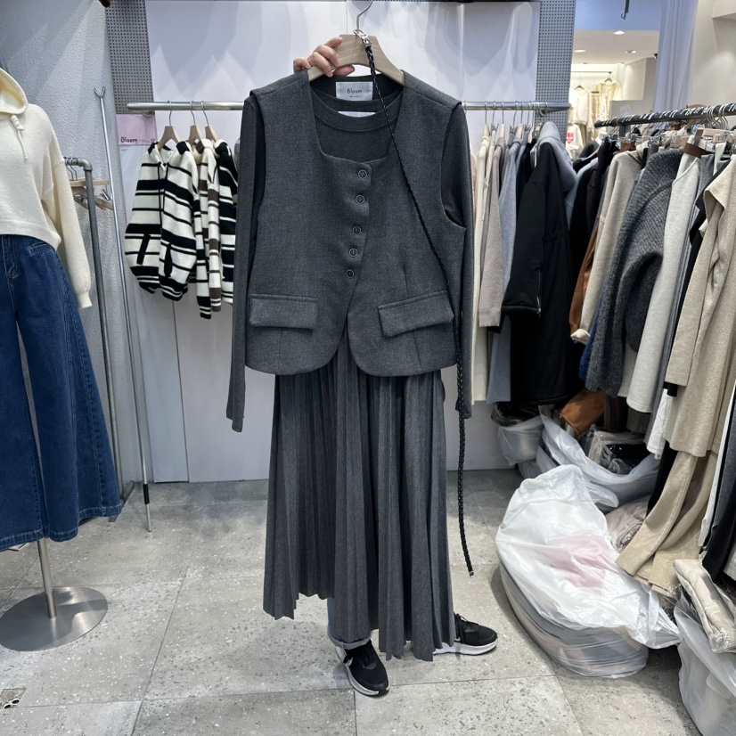 BLOOM東大門㊣代購女士新品熱賣推薦25秋冬職業真品休閑連衣裙BLOOM-Q連衣裙