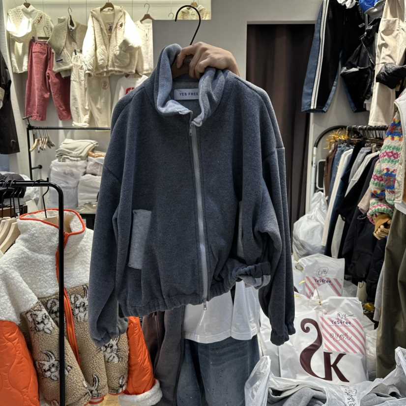 YESFREE韓國代購㊣女士新款職業推薦休閑熱賣真品25秋冬夾克加絨YESFREE夾克