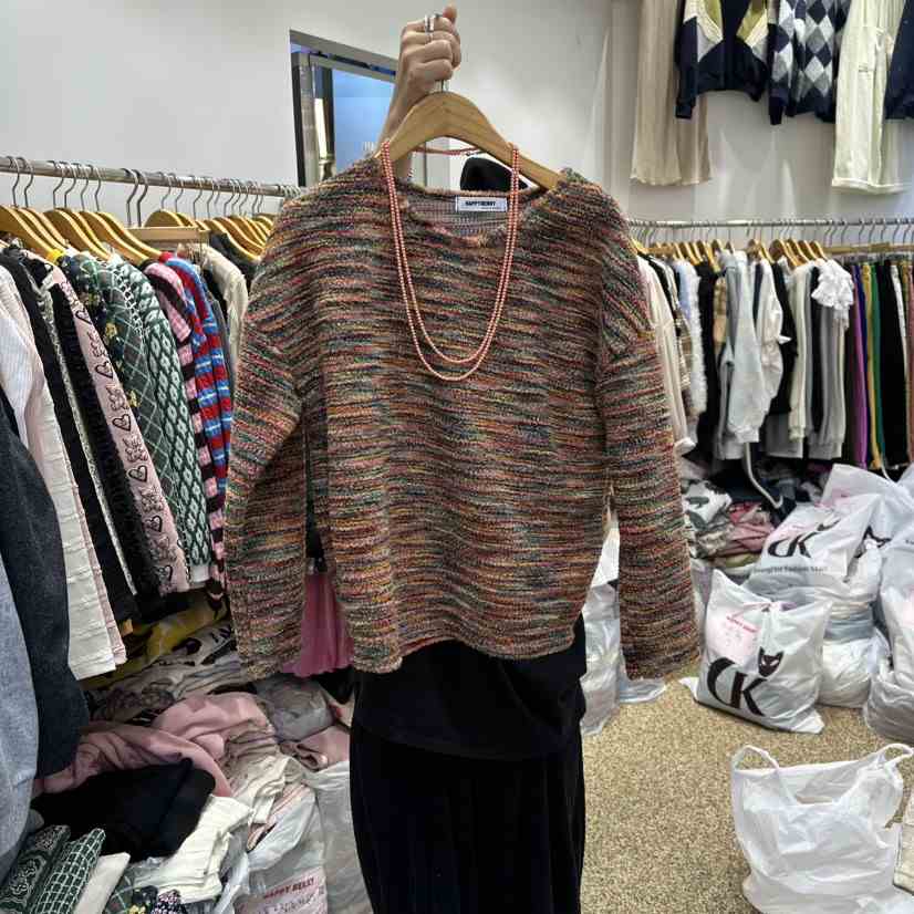 HAPPYBERRY韓國直郵㊣女士新品熱賣人氣時尚毛衣不含飾品復古HAPPYBERRY毛衣