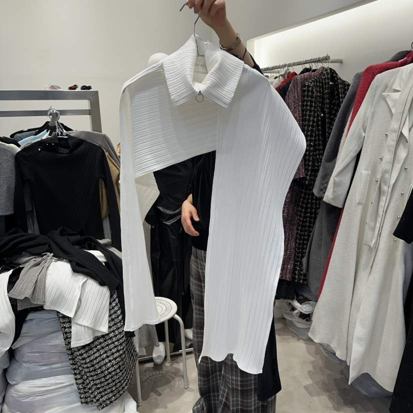 SENSIBLE-S韓國直郵㊣女士新款25秋冬時尚圍巾披肩拉鏈圍巾SENSIBLE圍巾/披肩