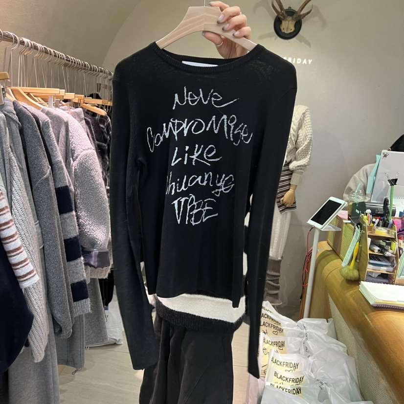 BLACKFRIDAY韓國直郵㊣女士新款25秋冬熱賣休閑時尚推薦針織衫BLACK FRIDAY針織衫