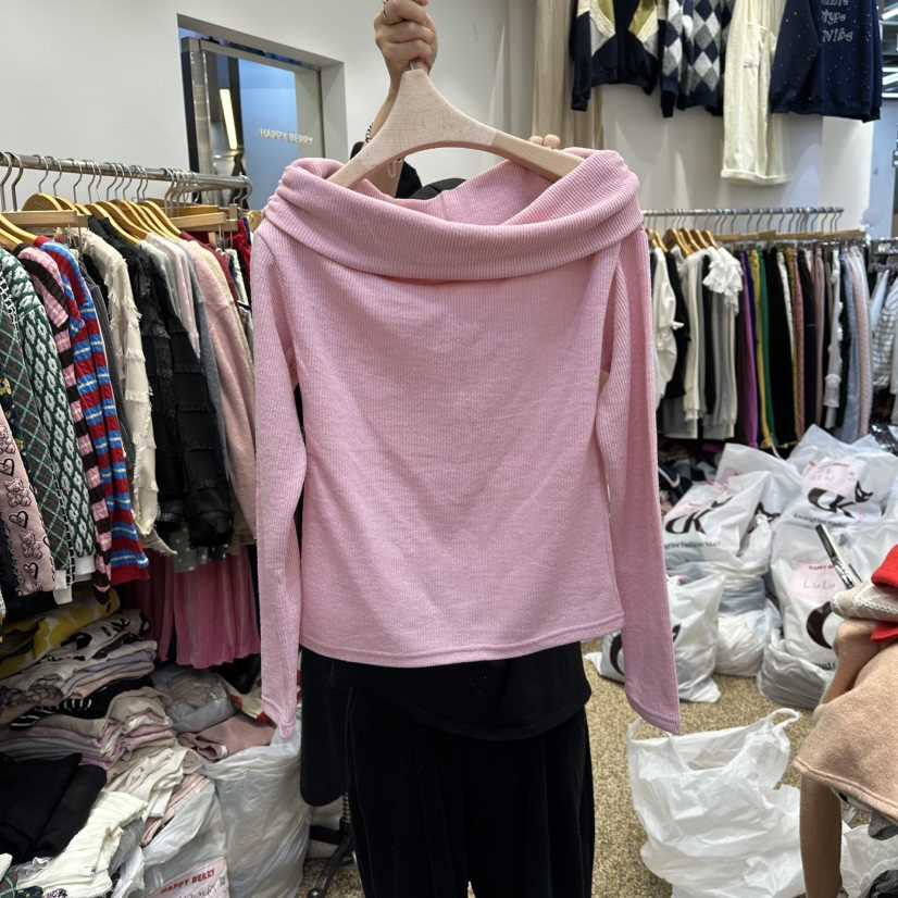 HAPPYBERRY東大門㊣實拍女裝新品職業推薦休閑人氣熱賣長袖T恤HAPPYBERRY長袖T恤