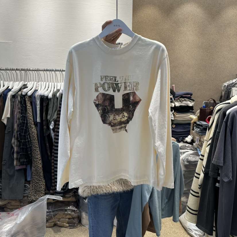 HEIL東大門㊣直郵女裝新品推薦25秋冬休閑時尚職業真品長袖T恤HEIL長袖T恤