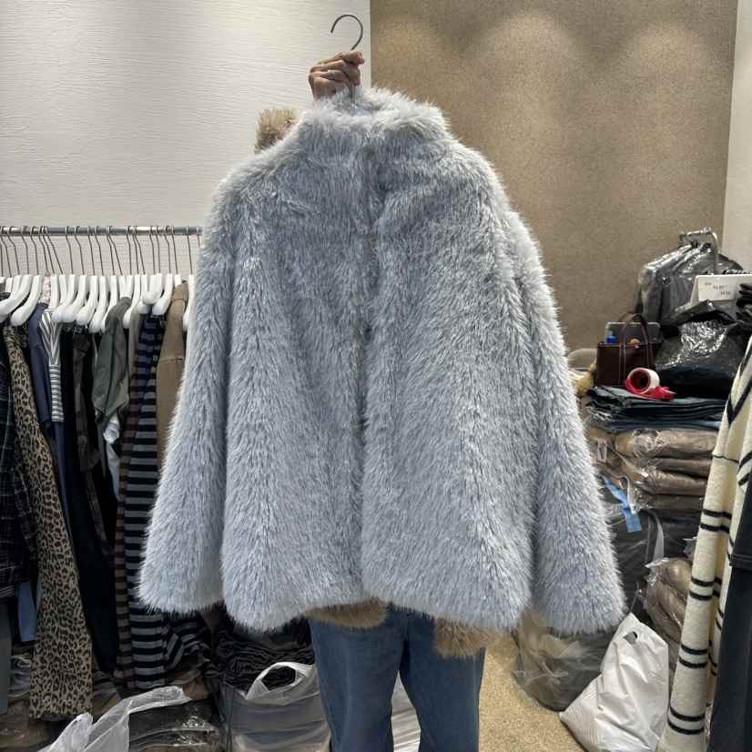 HEIL韓國直郵㊣女士新品休閑推薦職業時尚熱賣短款大衣皮草HEIL短款大衣