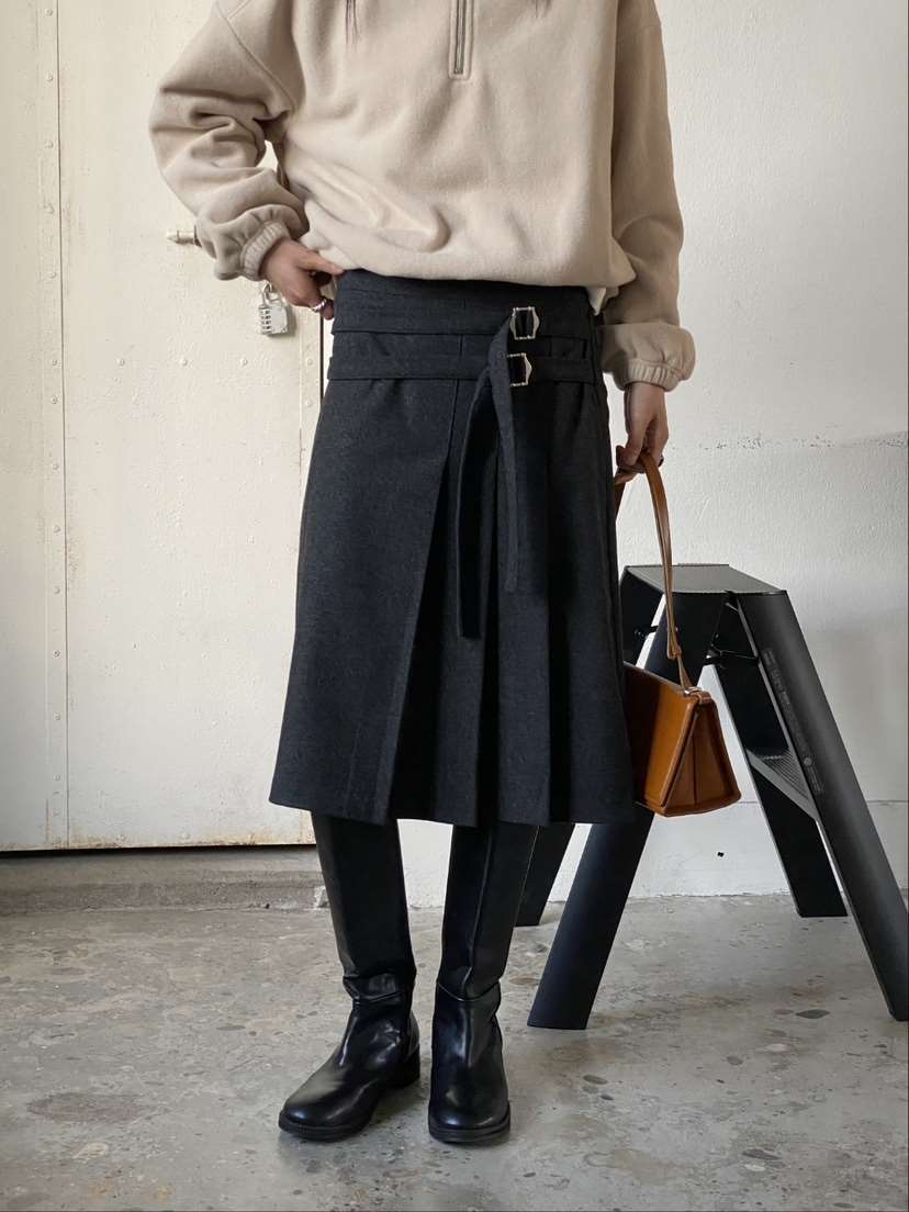 NEAR LEAP-P東大門㊣實拍女裝新款人氣真品半身裙中短裙褶裥NEAR LEAP半身裙/中短裙