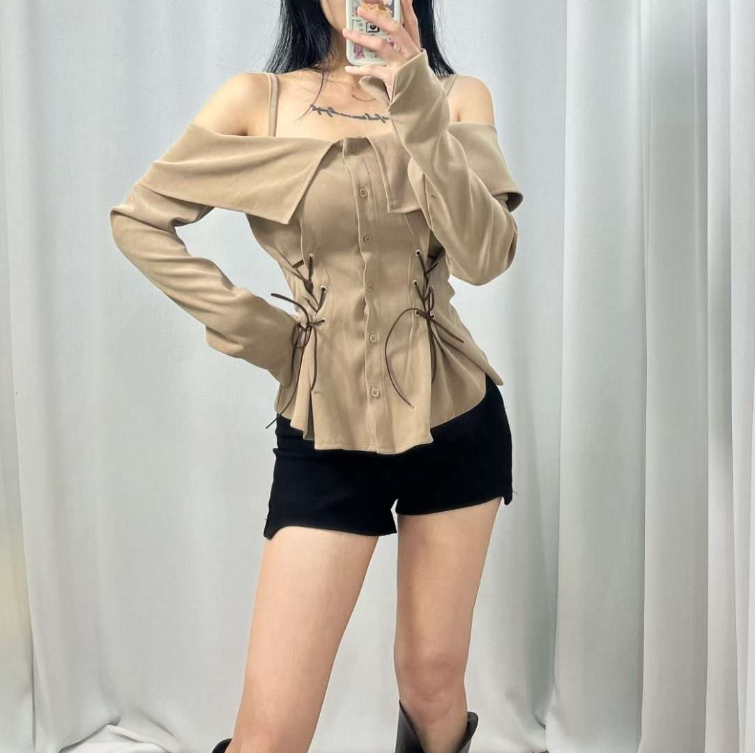 BOY MEET GIRL-T東大門㊣實拍女士新款熱賣職業襯衫蕾絲衫BOY MEET GIRL-T襯衫/蕾絲衫