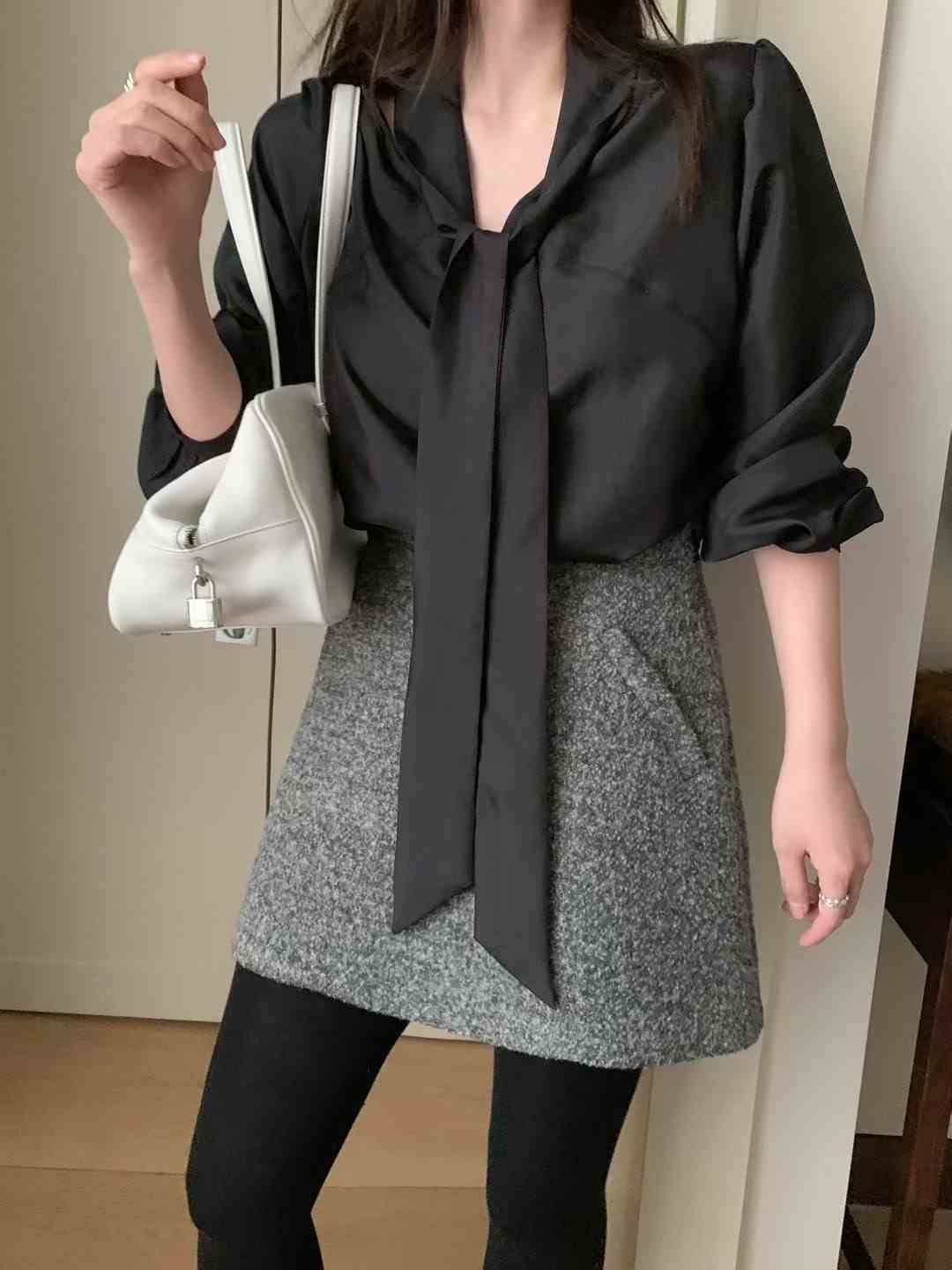 MELLOUNGE-멜라운지-T韓國直郵㊣女裝新品職業襯衫蕾絲衫MELLOUNGE-T襯衫/蕾絲衫