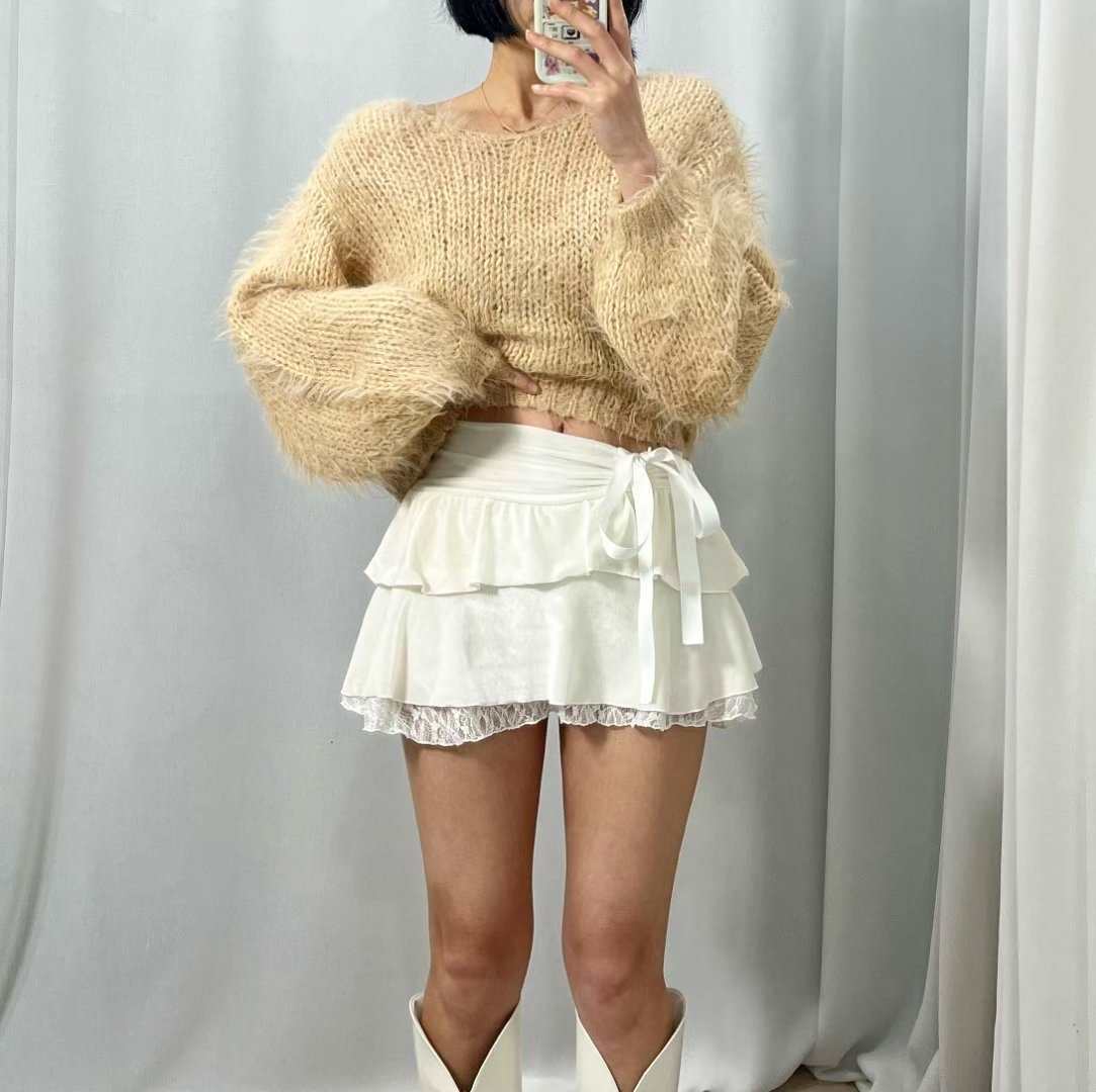 BOY MEET GIRL-T東大門㊣直郵女士新款熱賣真品短裙絲絨BOY MEET GIRL-T短裙