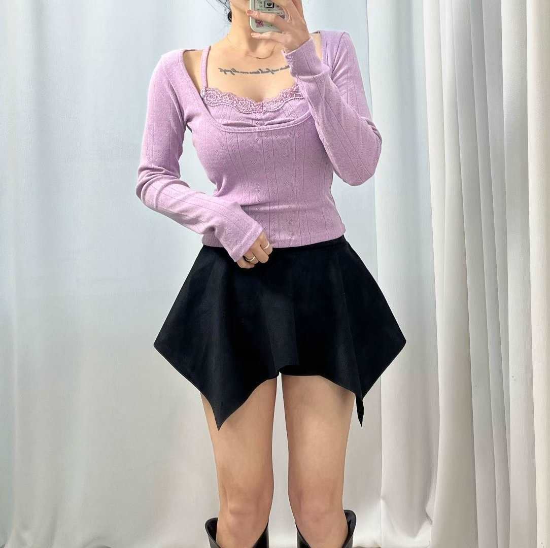 BOY MEET GIRL-T東大門㊣實拍女士新款休閑時尚熱賣長袖T恤BOY MEET GIRL-T長袖T恤