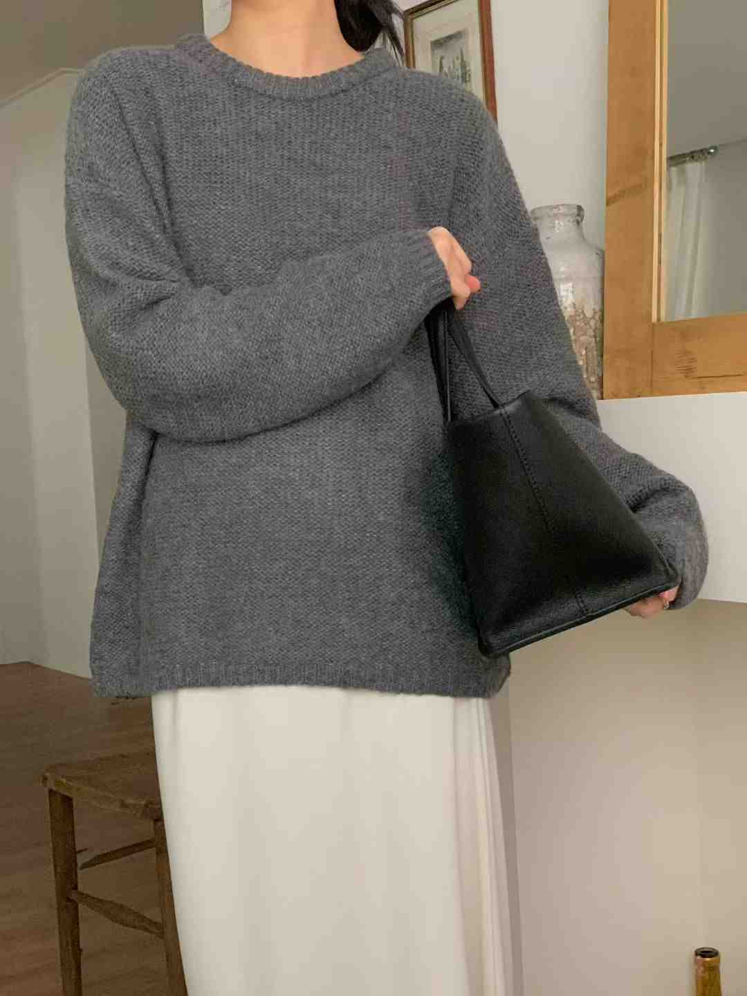 LURE韓國直郵㊣女裝新款25秋冬熱賣真品時尚人氣針織衫羊駝LURE針織衫