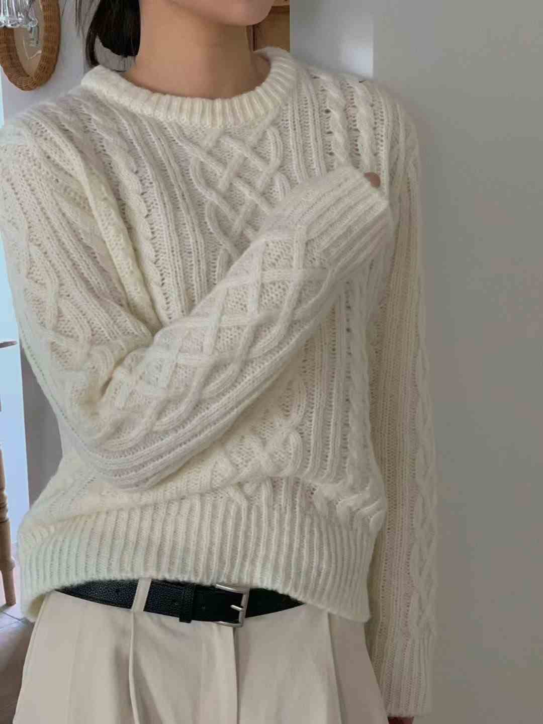 LURE東大門㊣實拍女士新款休閑職業推薦真品25秋冬人氣針織衫LURE針織衫