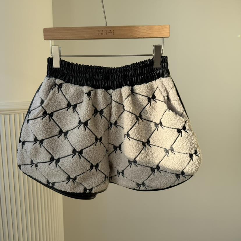 PALETTE-Q韓國直郵㊣女士新款人氣休閑推薦25秋冬短褲皮革PALETTE-Q短褲