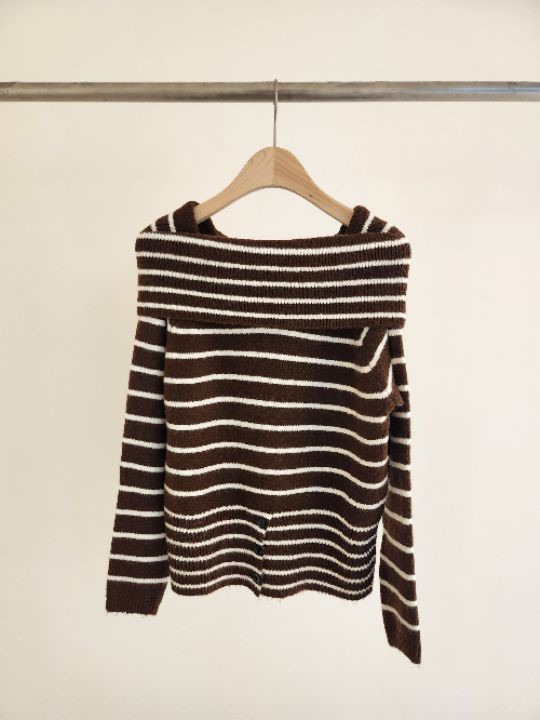 FEMME東大門㊣代購女士新品人氣時尚真品職業休閑針織衫條紋FEMME針織衫